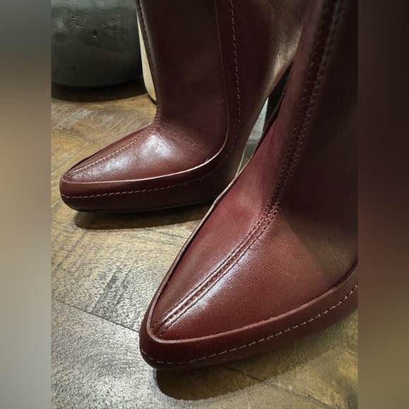 EUC Alexander  Kim Oxblood Womens Boots Size 38.5 EU - Picture 6 of 12